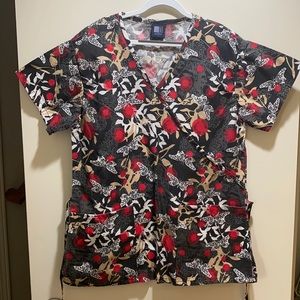 MedGear Butterfly Print Scrub Size Small